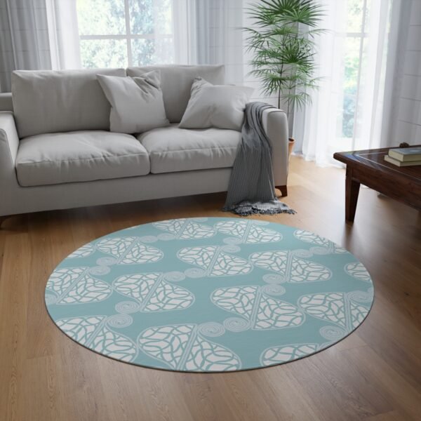 Bohemian Floral Round Rug - Cozy Home Decor Accent for Living Room & Bedroom - Image 4