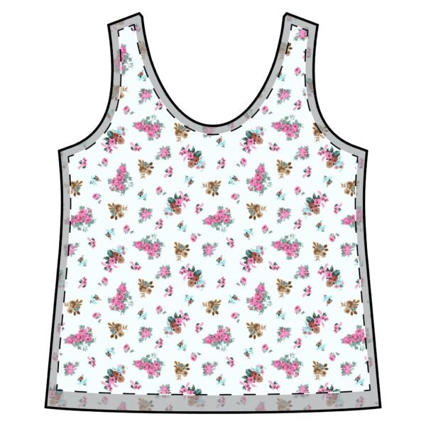 Floral Women's Sporty Racerback Tank for Active Lifestyle